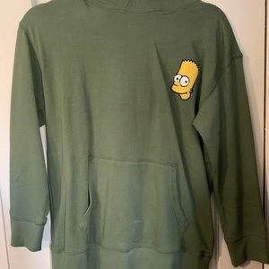 Pop sugar x Old navy calibration Bart Simpson Hoodie Youth unisex L (10-12)